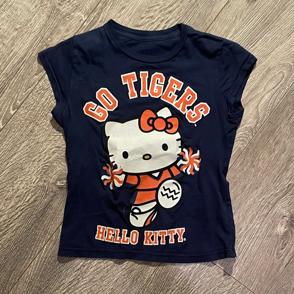 Hello Kitty Navy and Orange Cheer Baby Tee